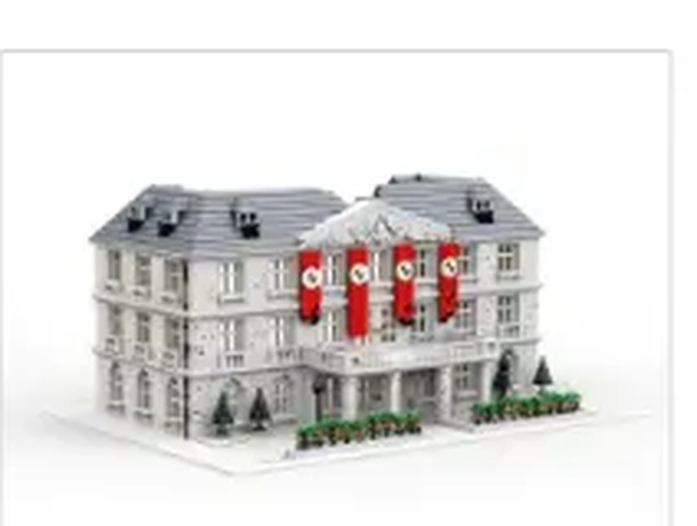 3D Lego Digital Model in Studio 2.0: WW2 German Occupied Hotel