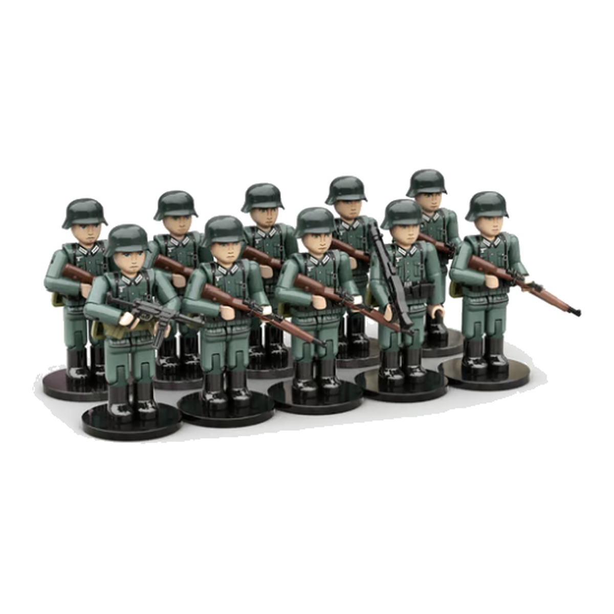 WW2 German Infantry Rifleman Midfigure 10-Men Squad